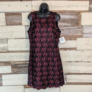 Anne Klein Dresses - Anne Klein Red w/ Black Sequins Dress sz 8 NWT Anne Klein Dresses - Anne Klein Red w/ Black Sequins Dress sz 8 NWT